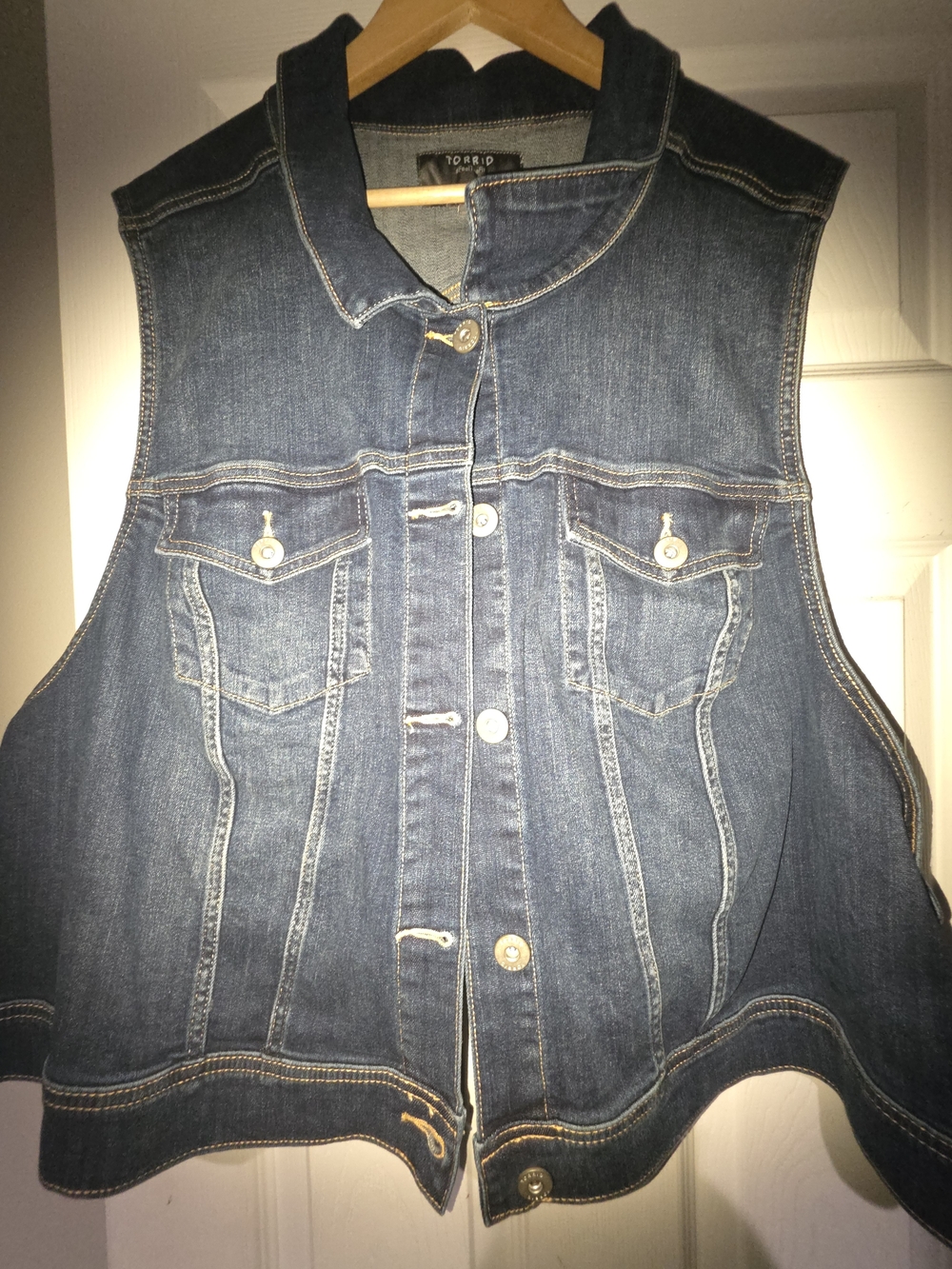 Torrid Women's Dark Blue Denim Vest